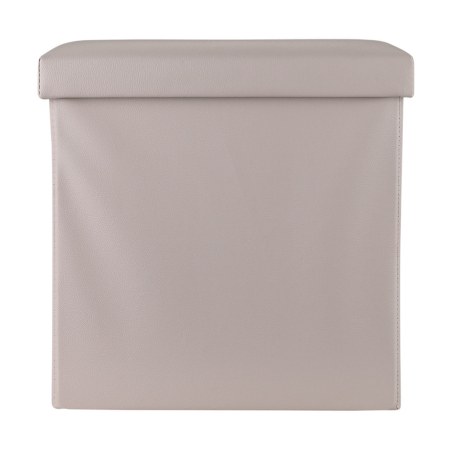 Estia Σκαμπό Cube Leather Με Αποθηκευτικό Χώρο Taupe