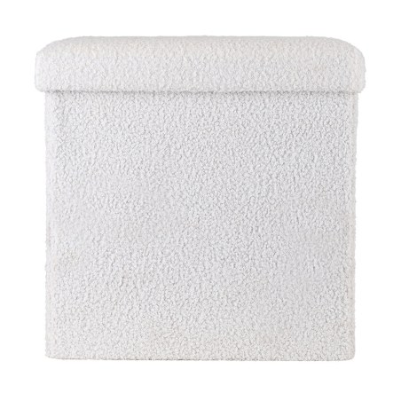 Estia Σκαμπό Cube Teddy Με Αποθηκευτικό Χώρο 38Χ38Cm Λευκό