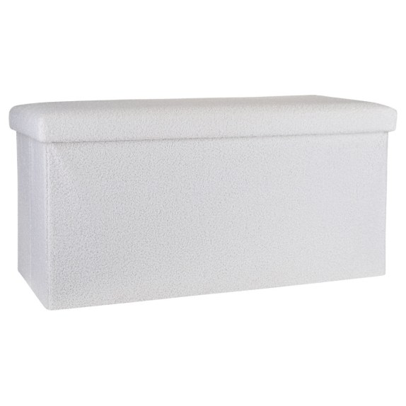 Estia Σκαμπό Cube Teddy Με Αποθηκευτικό Χώρο 76Χ38Cm Λευκό