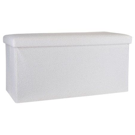 Estia Σκαμπό Cube Teddy Με Αποθηκευτικό Χώρο 76Χ38Cm Λευκό