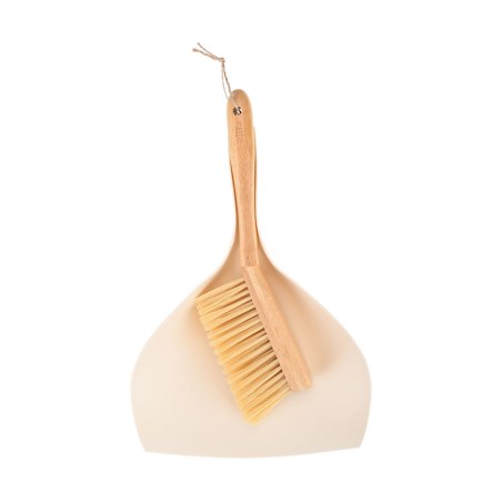 Estia Σκούπα Με Φαράσι Χειρός Bamboo Essentials Ivory 36X23X8Cm