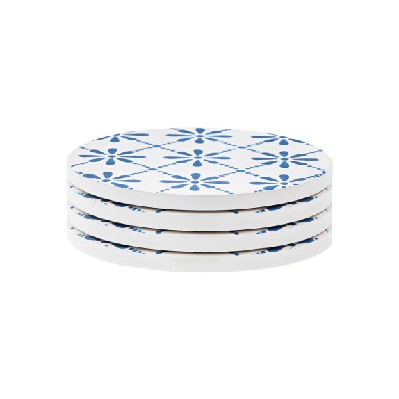 Estia Σουβερ Aegean Tile Κεραμικό Φ10.3Cm Σετ 4 Τεμ