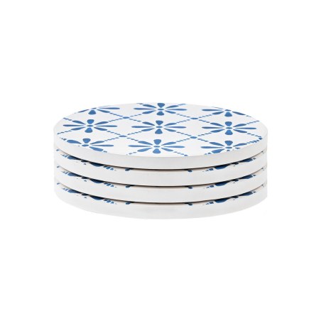 Estia Σουβερ Aegean Tile Κεραμικό Φ10.3Cm Σετ 4 Τεμ