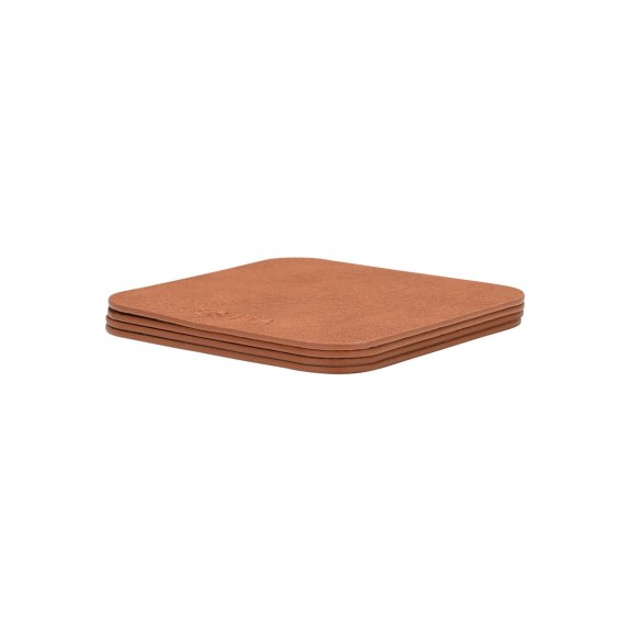 Estia Σουβερ Allure Pvc 10X10Cm Καφέ  Σετ 4 Τεμ.