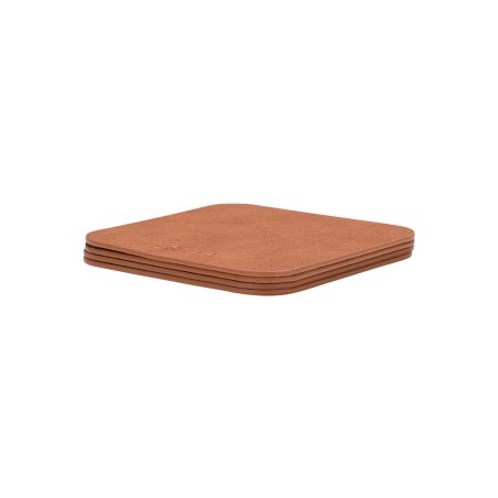 Estia Σουβερ Allure Pvc 10X10Cm Καφέ  Σετ 4 Τεμ.