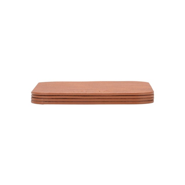 Estia Σουβερ Allure Pvc 10X10Cm Καφέ  Σετ 4 Τεμ.