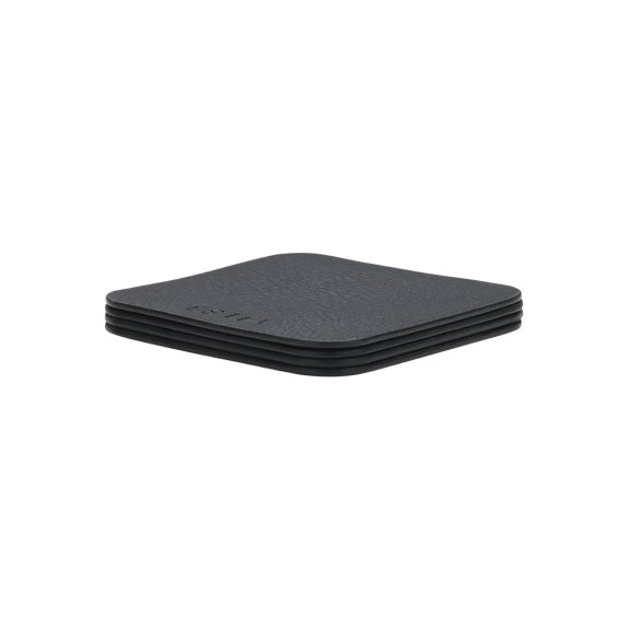Estia Σουβερ Allure Pvc 10X10Cm Μαύρο  Σετ 4 Τεμ.