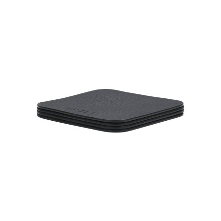 Estia Σουβερ Allure Pvc 10X10Cm Μαύρο  Σετ 4 Τεμ.