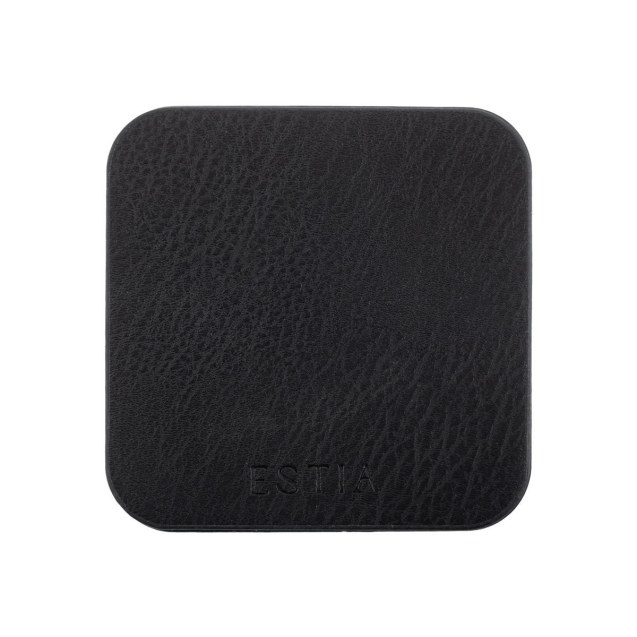 Estia Σουβερ Allure Pvc 10X10Cm Μαύρο  Σετ 4 Τεμ.
