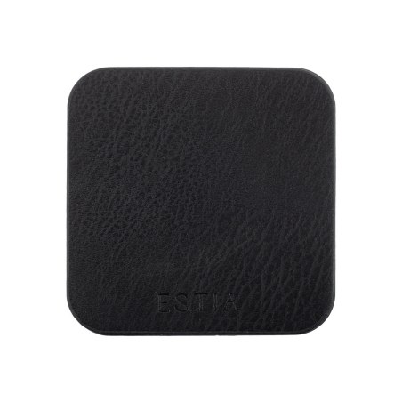 Estia Σουβερ Allure Pvc 10X10Cm Μαύρο  Σετ 4 Τεμ.
