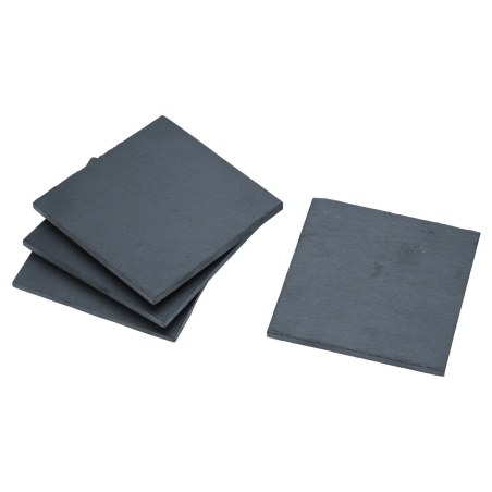 Estia Σουβερ Τετράγωνα Σχιστόλιθου 10X10Cm Σετ 4 Τεμ.