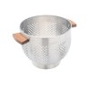 Estia Σουρωτήρι Allure Ζυμαρικών Ανοξείδωτο 22Cm Με Ξύλινες Λαβές