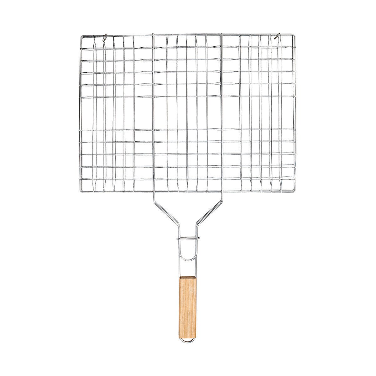 Homely Σχάρα Ψησίματος Barbecue Μεταλλική 60X40Cm Με Ξύλινη Λαβή