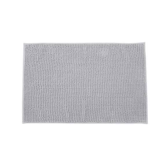 Estia Ταπέτο Μπάνιου Beads 80X50Cm Πολυεστέρα Γκρι Ανοιχτό