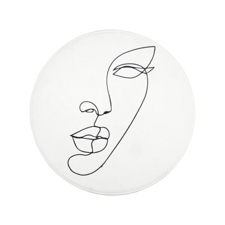 Estia Ταπέτο Μπάνιου Line Art Αντιολισθητικό 80X80Cm Λευκό