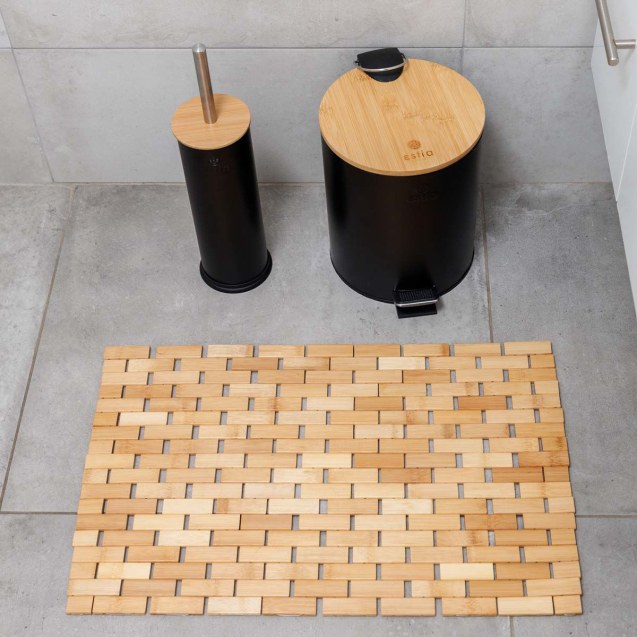 Estia Ταπέτο Μπάνιου Bamboo Αντιολισθητικό 38X60Cm