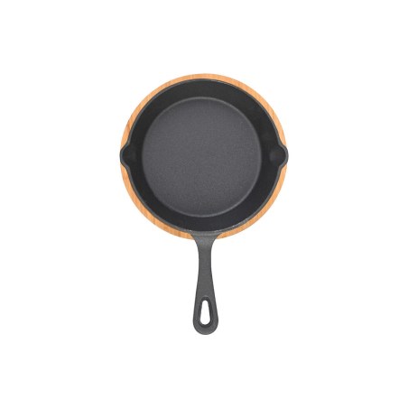 Estia Τηγάνι Σερβιρίσματος Iron Mantemenio 10Cm Με Βάση Bamboo