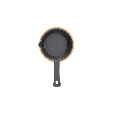 Estia Τηγάνι Σερβιρίσματος Iron Μαντεμένιο Βαθύ 9.5Cm Με Βάση Bamboo