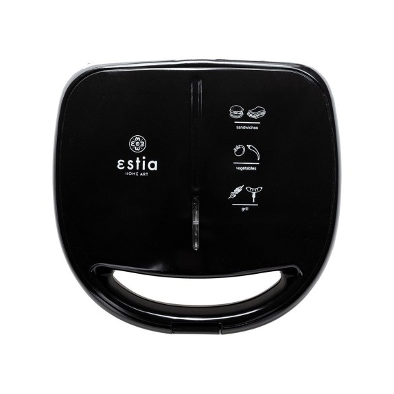 Estia Τοστιέρα Black & Inox 2 Θέσεων 850W Με Αποσπώμενες...