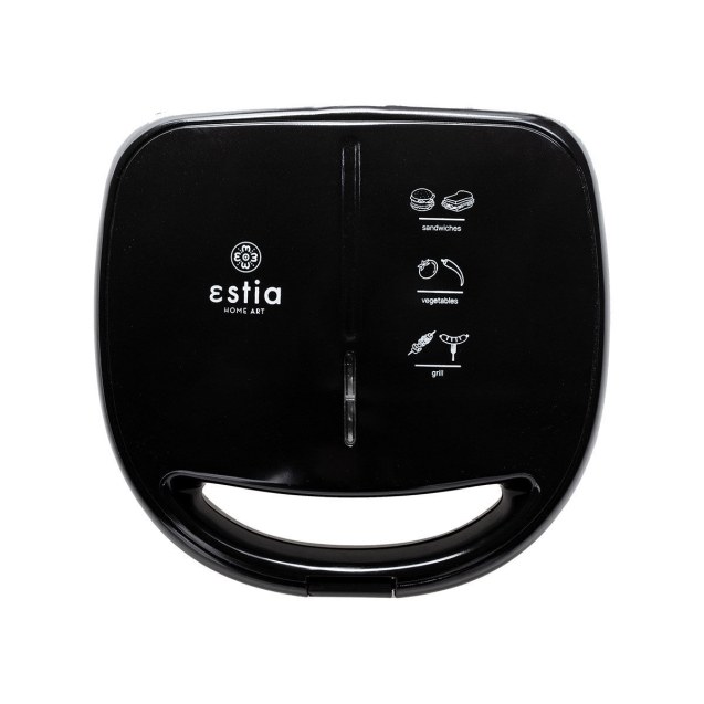 Estia Τοστιέρα Black & Inox 2 Θέσεων 850W Με...