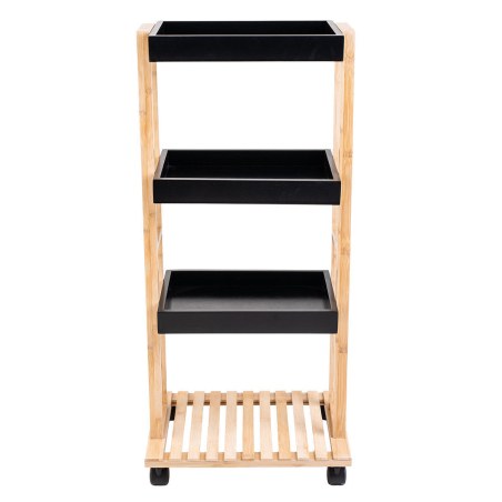 Estia Τρόλεϊ Αποθήκευσης Bamboo Essentials 4 Επιπέδων 40X30X88Cm Μαύρο