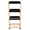 Estia Τρόλεϊ Αποθήκευσης Bamboo Essentials 4 Επιπέδων 40X30X88Cm Μαύρο