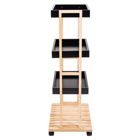 Estia Τρόλεϊ Αποθήκευσης Bamboo Essentials 4 Επιπέδων 40X30X88Cm Μαύρο