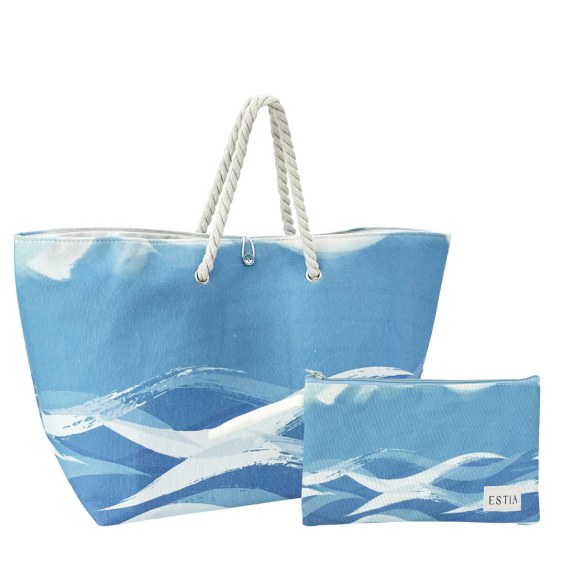 Estia Τσάντα Θαλάσσης Tranquil Tides 63X20X36Cm Με Τσαντάκι
