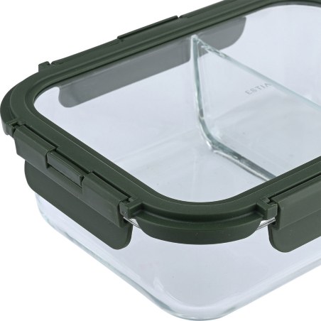 Estia Φαγητοδοχείο Click&Seal 2 Θέσεων Με Αεραγωγό 1460Ml Olive