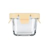 Estia Φαγητοδοχείο Click&Seal Γυάλινο 160Ml 9.2X9.2X6.3Cm Με Καπάκι Πλαστικό Ivory