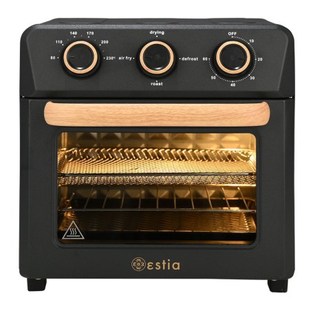 Estia Φριτέζα Αέρος Oak 1400W 12Lt Με 4 Λειτουργείες Ψησίματος Μαύρο