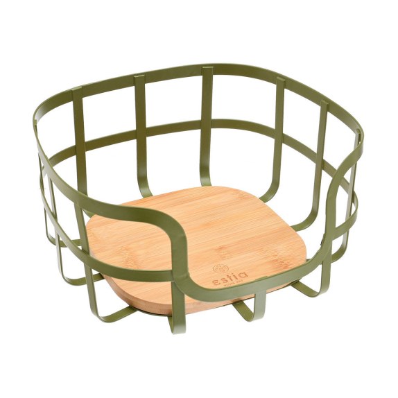 Estia Φρουτιέρα Bamboo Essentials Μεταλλική 24X24X12.7Cm...