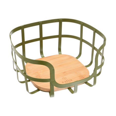 Estia Φρουτιέρα Bamboo Essentials Μεταλλική 24X24X12.7Cm Λαδι