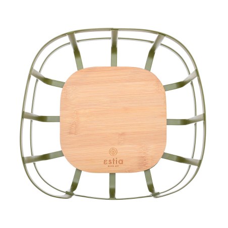Estia Φρουτιέρα Bamboo Essentials Μεταλλική 24X24X12.7Cm Λαδι