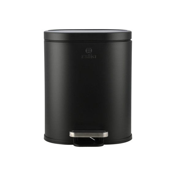 Estia Χαρτοδοχειο Μπάνιου Ovoid Soft Close 6Lt Μαύρο