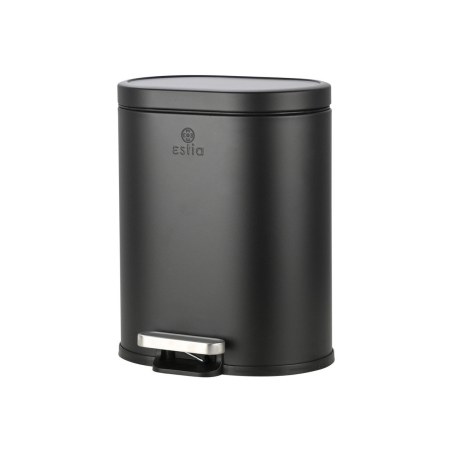 Estia Χαρτοδοχειο Μπάνιου Ovoid Soft Close 6Lt Μαύρο