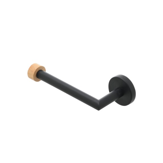 Estia Χαρτοθήκη Επιτοίχια Bamboo Essentials Μεταλλική Μαύρη