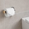Estia Χαρτοθήκη Επιτοίχια Bamboo Essentials Μεταλλική Μαύρη
