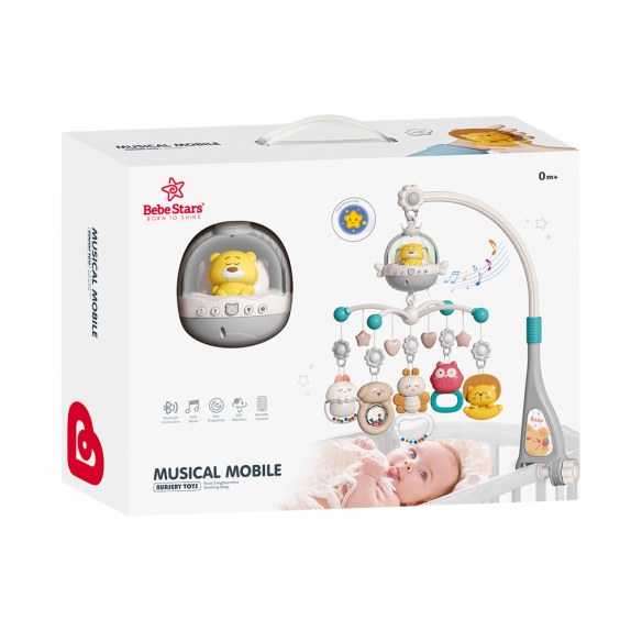 Μουσικό Κρεβατιού Bebe Stars με Φως, Bluetooth &...