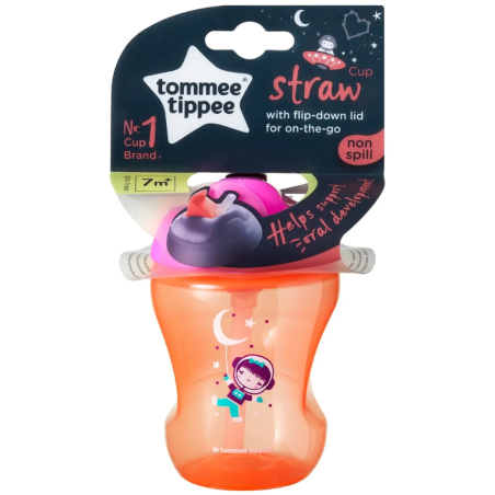 Ποτήρι Με Καλαμάκι Tommee Tippee Κορίτσι 7m+ 230ml