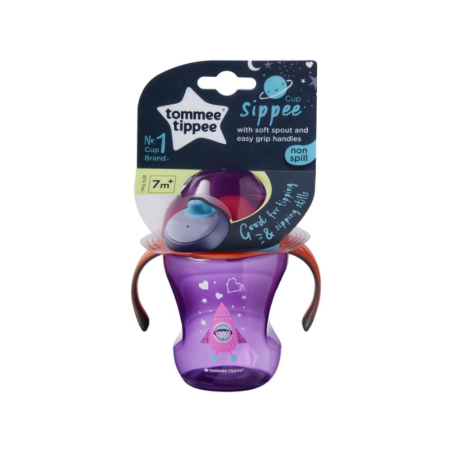 Ποτήρι Με Στόμιο Και Λαβές Tommee Tippee Κορίτσι 7m+ 230ml