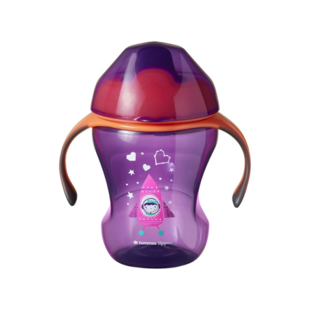 Ποτήρι Με Στόμιο Και Λαβές Tommee Tippee Κορίτσι 7m+ 230ml