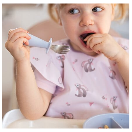 Σετ Κουτάλι Και Πιρούνι BabyOno Από Ανοξείδωτο Ατσάλι Μπλε BN1665/01