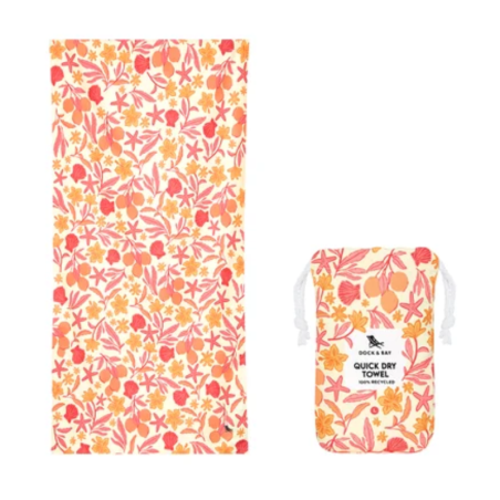 Πετσέτα Θαλάσσης Dock & Bay Tangerine Tide Μικροϊνών L 90x160