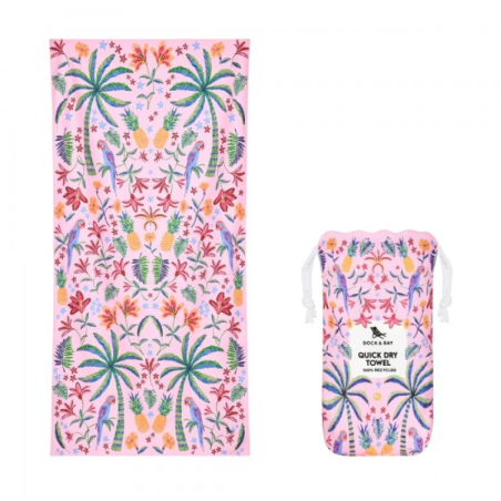 Πετσέτα Θαλάσσης Dock & Bay Pink Paradise Μικροϊνών XL 90x200