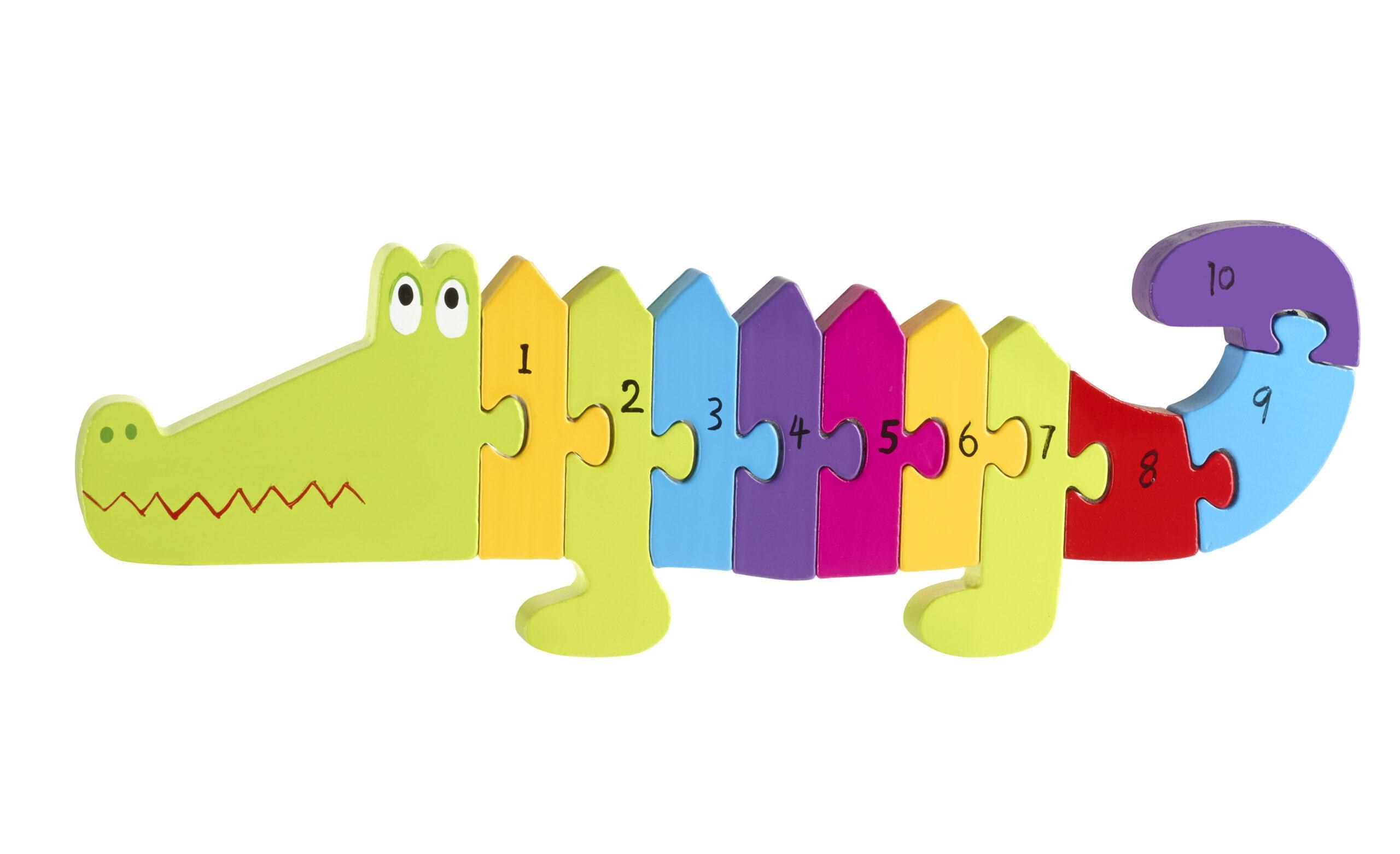 Παζλ Αριθμών Κροκόδειλος Animals Πορτοκαλί Tree Toys (FSC®)