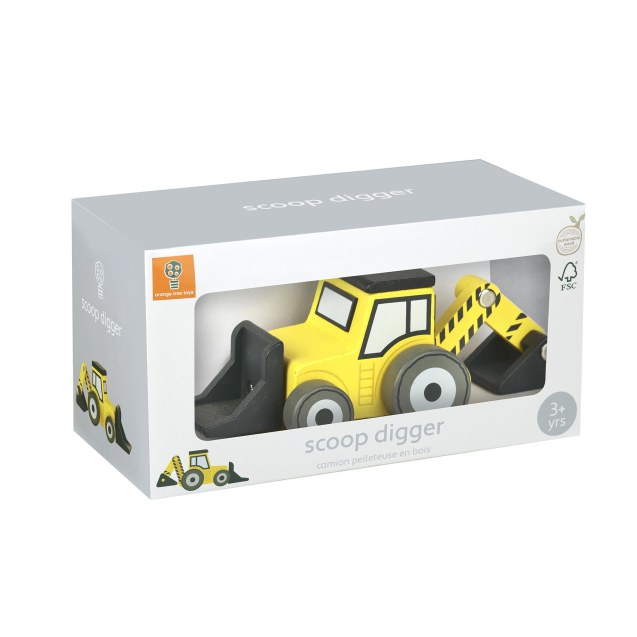Ξύλινη Μπουλντόζα Construction Orange Tree Toys...