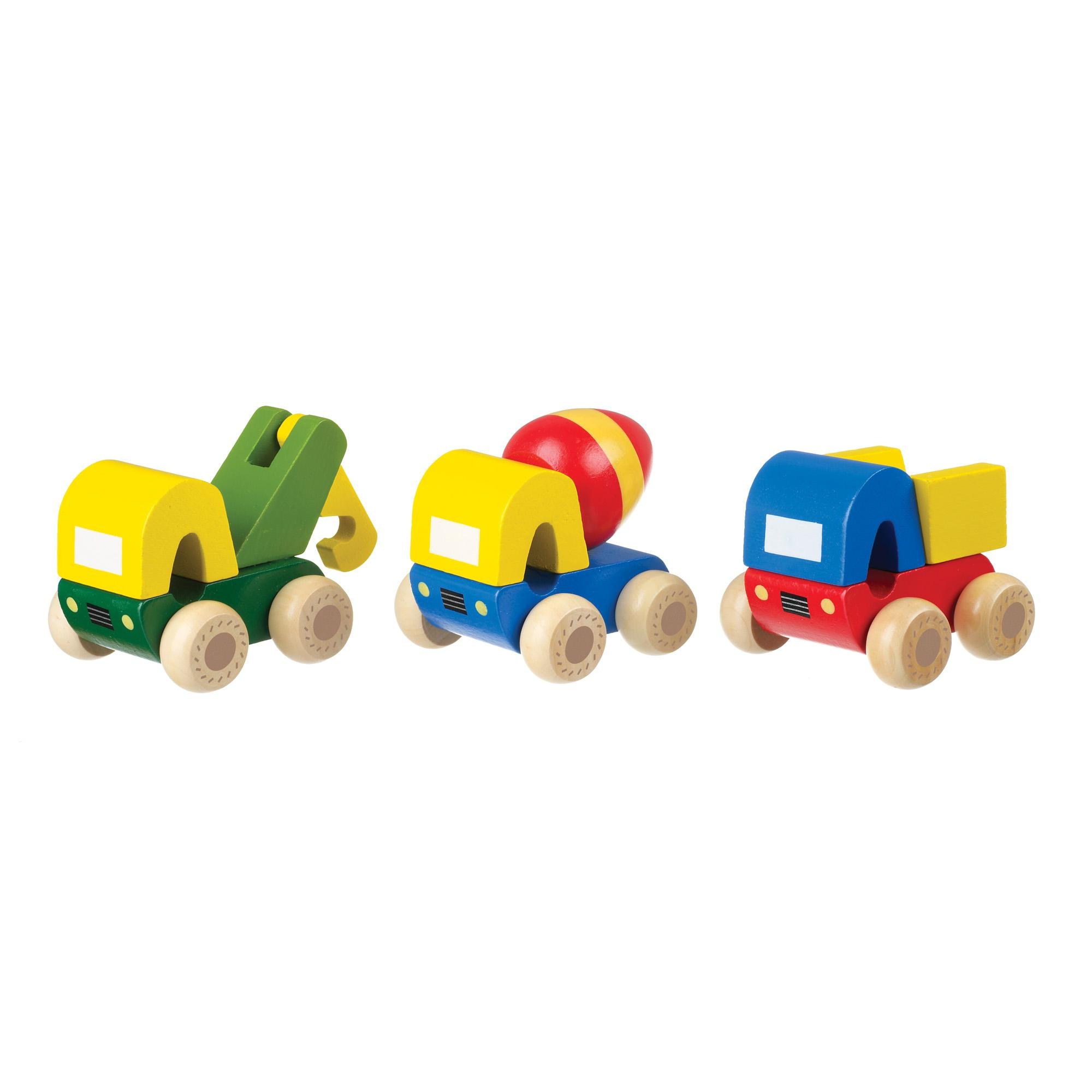 Σετ 3 Μικρά Οχήματα Construction Πορτοκαλί Tree Toys (FSC®)