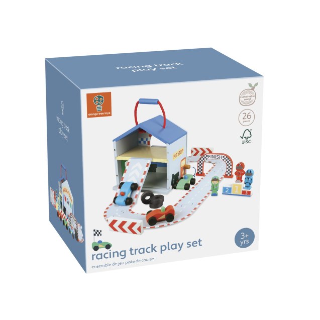 Ξύλινος Αυτοκινητόδρομος Play Set Orange Tree...