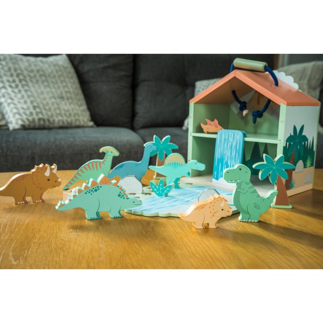 Ξύλινοι Δεινόσαυροι Play Set Orange Tree Toys...
